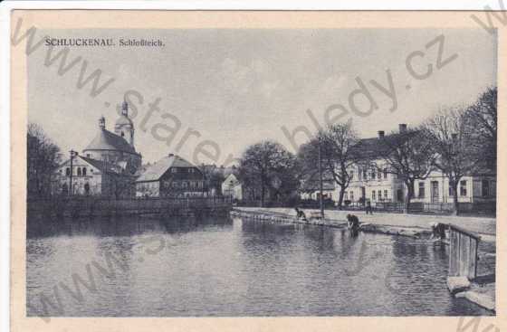  - Šluknov (Schluckenau), zámecký rybník, pradleny