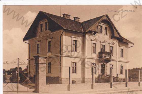  - Borohrádek, vila, foto Theodor Böhm, tónovaná hnědá