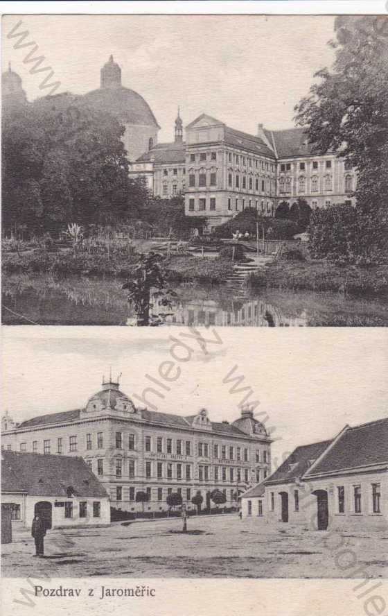  - Jaroměřice nad Rokytnou, dva záběry zámku