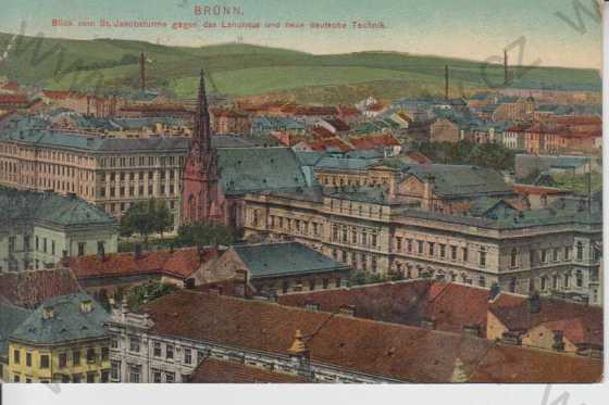  - Brno (Brünn), celkový pohled na město, kolorovaná