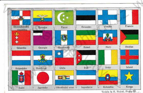  - Vlajky různých států, barevná