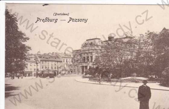  - Bratislava (Pressburg), náměstí, tramvaj