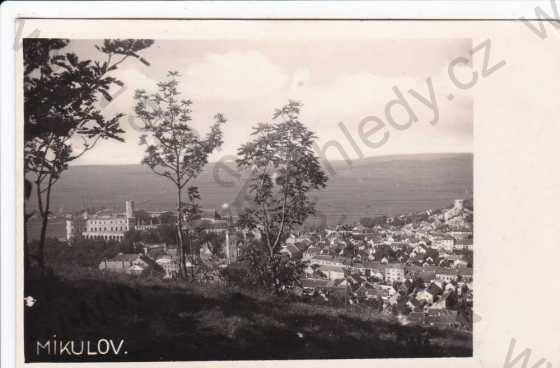  - Mikulov(Nikolsburg), celkový pohled, zámek, foto Veselý