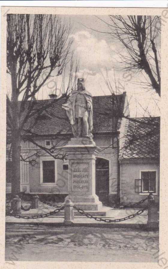  - Kunštát(Boskovice), socha krále Jiřího z Kunštátu a Poděbrad