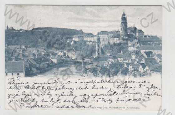  - Český Krumlov (Krummau), Pohled na město, Zámek, Řeka, DA