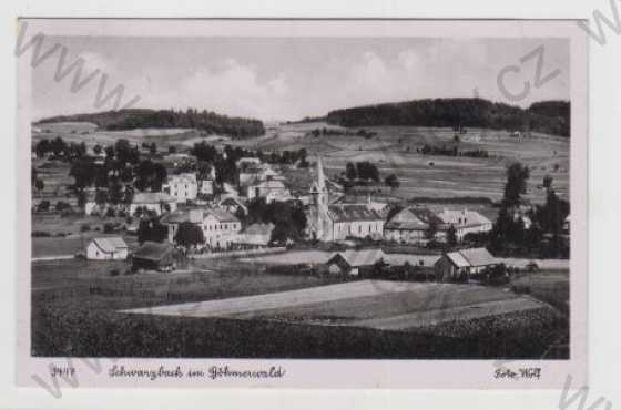  - Český Krumlov, Černá v Pošumaví (Schwarzbach im Böhmen), Pohled na město