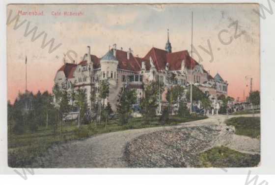  - Cheb, Mariánské lázně (Marienbad), Kavárna, Café Rübezahl, kolorovaná