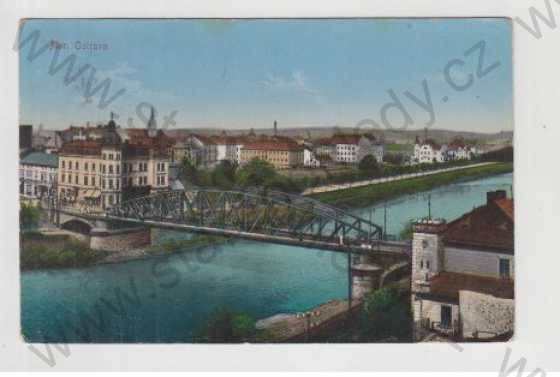  - Ostrava - město (Moravská Ostrava), řeka, Most, kolorovaná