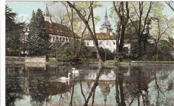  - Teplice (Teplitz-Schönau), partie zámecké zahrady