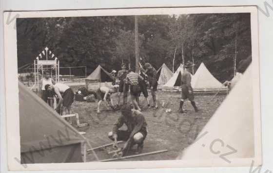 - Skautský tábor, soukromé foto, Junák, cca 1930, foto ateliér Mráz