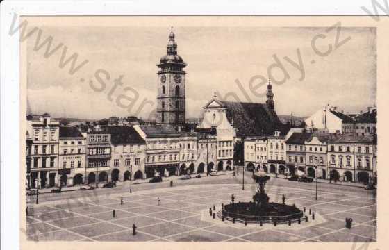  - České Budějovice, Masarykovo náměstí, automobily, foto J.Švec