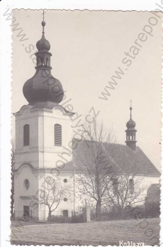  - Kožlany, (Plzeň), kostel, reálné foto
