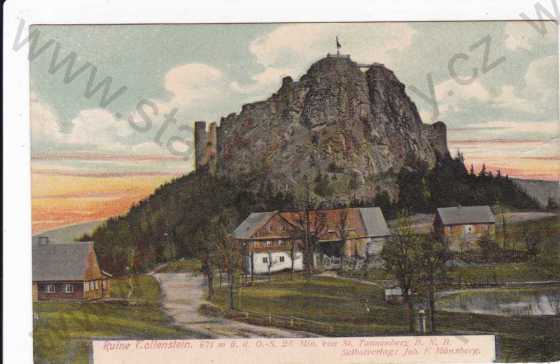  - Tolštejn (Tollenstein), celkový pohled, hrad