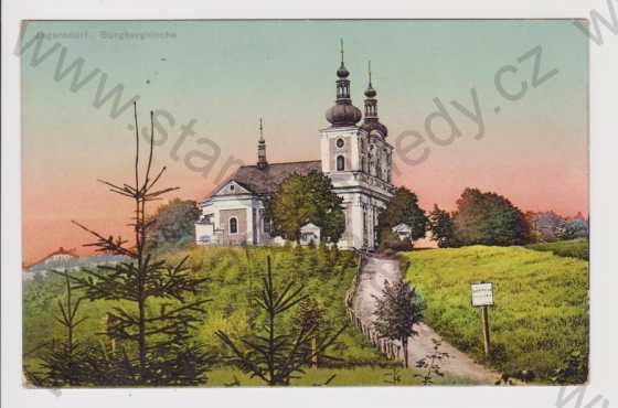  - Krnov (Jägerndorf) - kostel, kolorovaná