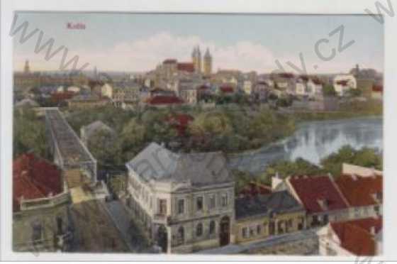  - Kolín, částečný záběr města, kolorovaná