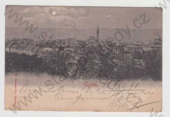  - Teplice (Teplitz), celkový pohled, mondschein, DA