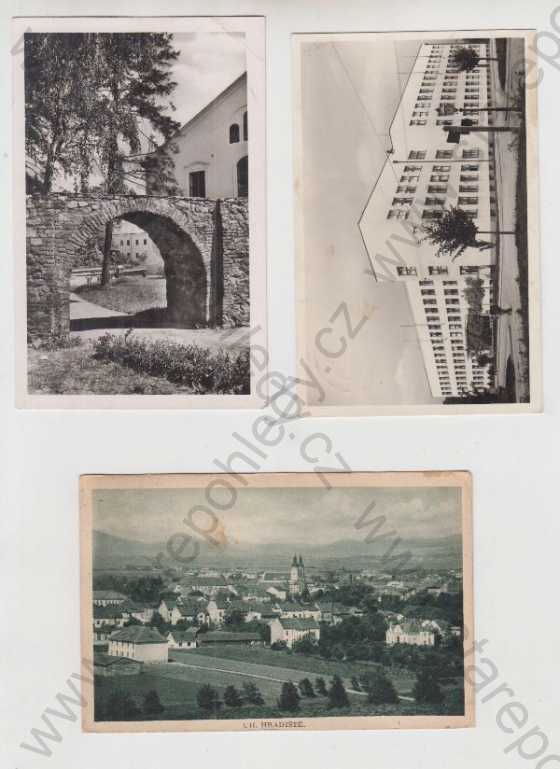  - 3x Uherské Hradiště, brána, celkový pohled, Grafo Čuda Holice