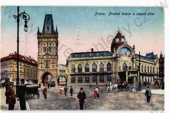  - Praha Prašná brána obecní dům barevná