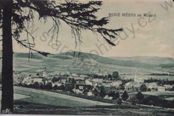  - Nové Město na Moravě (Žďár nad Sázavou), pohled na město, filatelie - poštovní známka