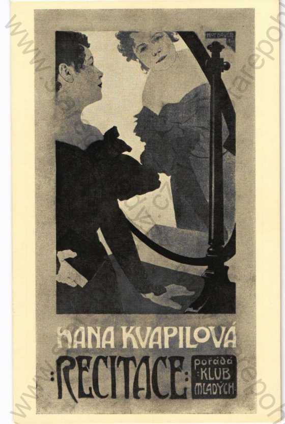  - Hana Kvapilová  A. Hofbauer plakát k recitacím 1899