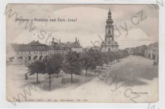  - Kostelec nad Černými lesy (Praha - východ), náměstí, kostel