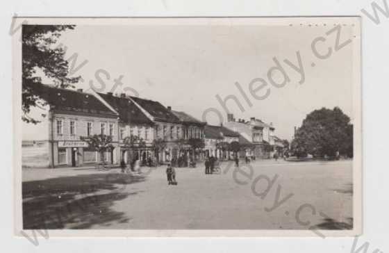  - Bystřice pod Hostýnem (Kroměříž), náměstí, bicykl, Grafo Čuda Holice