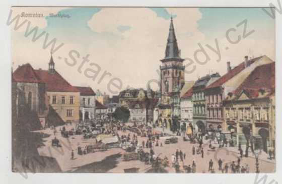  - Chomutov (Komotau), náměstí, trh, kolorovaná