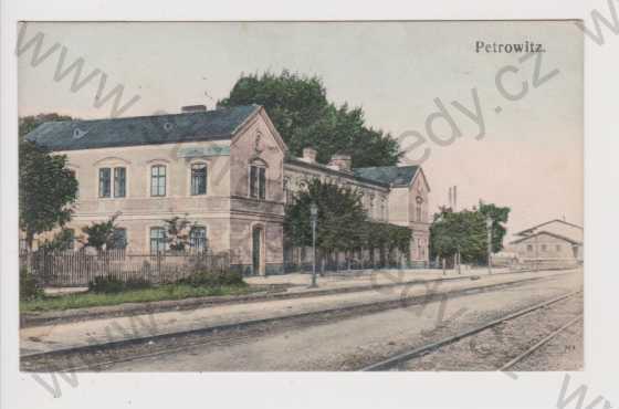  - Petrovice (Petrowitz) - nádraží, kolorovaná Karviná