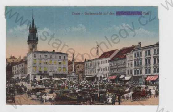  - Znojmo (Znaim), náměstí, trh, kolorovaná