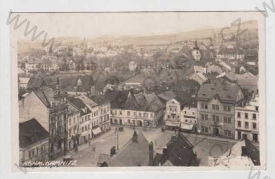  - Česká Kamenice (Böhm. Kamnitz) - Děčín, náměstí, částečný záběr města