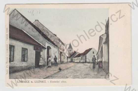  - Lomnice nad Lužnicí (Jindřichův Hradec), pohled ulicí, Kostelní ulice, DA