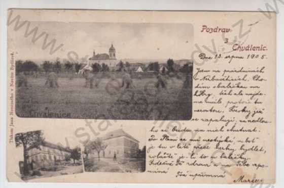  -  Chválenice , více záběrů, celkový pohled, škola