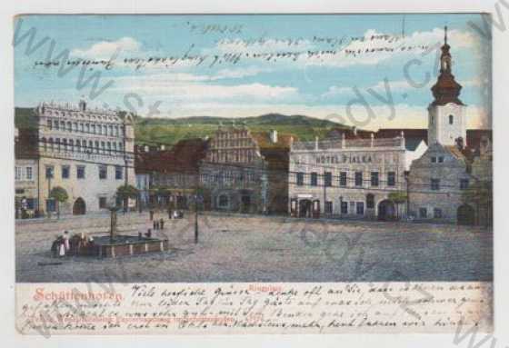  - Sušice (Schüttenhofen) - Klatovy, náměstí, kolorovaná, DA