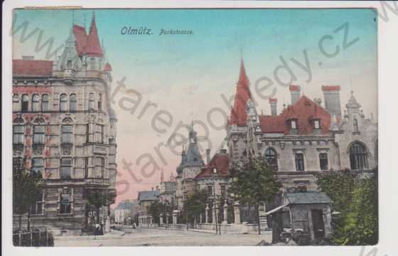  - Olomouc (Olmütz) - Parkstrasse, kolorovaná