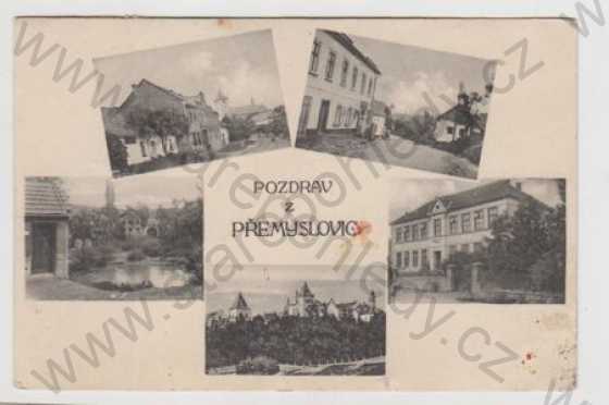  - Přemyslovice (Prostějov), více záběrů, celkový pohled, škola