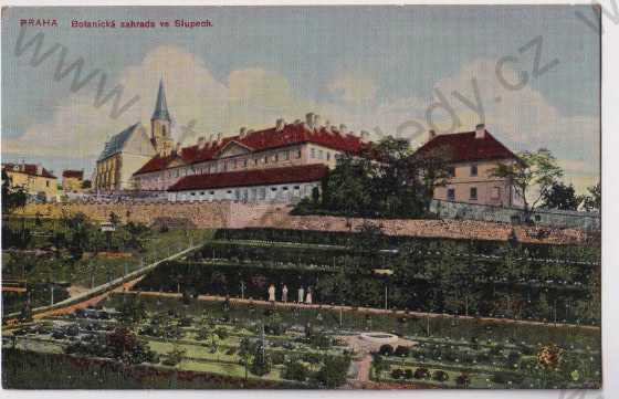  - Praha - Botancká zahrada na Slupech, kolorovaná, litografie