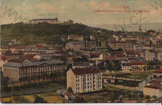  - Brno - Brünn, celkový pohled, kolorovaná, litografie