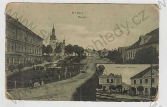  - Štoky (Havlíčkův Brod), více záběrů, hostinec, částečný záběr města