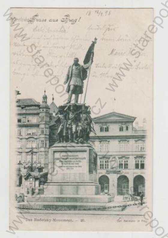  - Praha 1, Pomník Maršála Radeckého (Das Radetzky - Monument) - zaniklá, Malostranské náměstí, DA