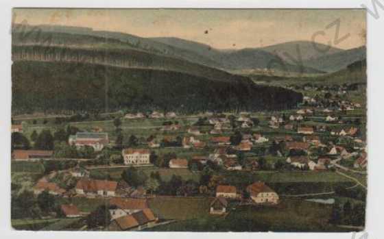  - Karlovice (Karlsthal) - Bruntál, celkový pohled, kolorovaná