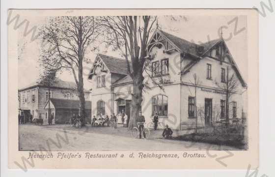  - Hrádek nad Nisou (Grottau) - restaurace Pfeifer (Reichgrenze), bicykl