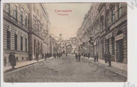  - Ukrajina / Polsko - Czernowitz - Postgasse, kolorovaná