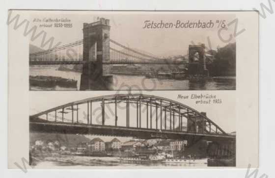  - Děčín (Tetschen - Bodenbach), více záběrů, most, řeka