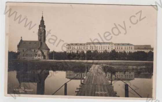  - Duchcov (Teplice), řeka, most kostel, zámek