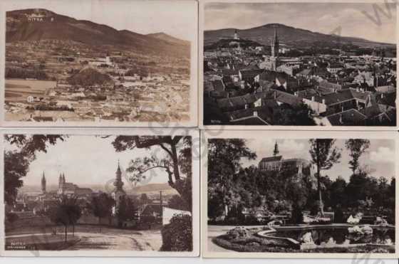  - 4x pohlednice: Nitra (Slovensko), město, zámek, kostel