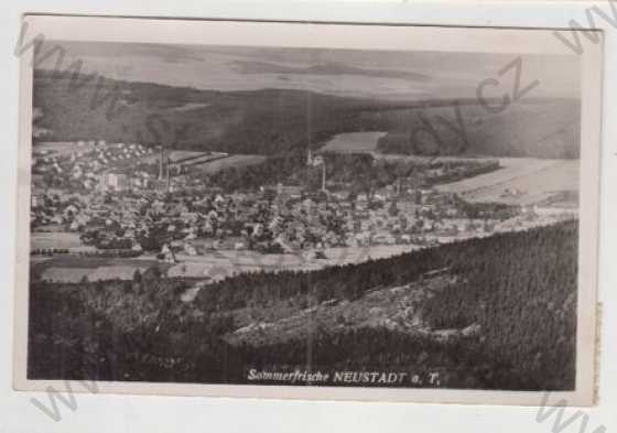  - Nové Město p. Smrkem, Liberec, celkový pohled, pohled na město z výšky