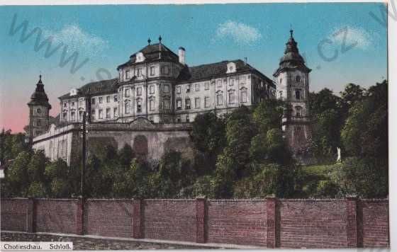  - Chotěšov - Chotieschau (Plzeň), klášter, litografie, kolorovaná