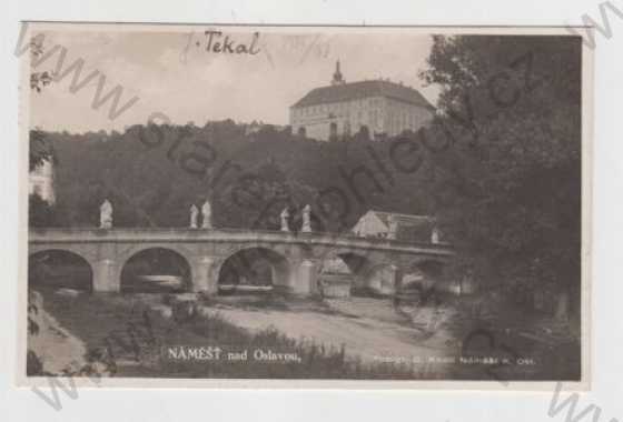  - Náměšť nad Oslavou (Třebíč), zámek, most, řeka