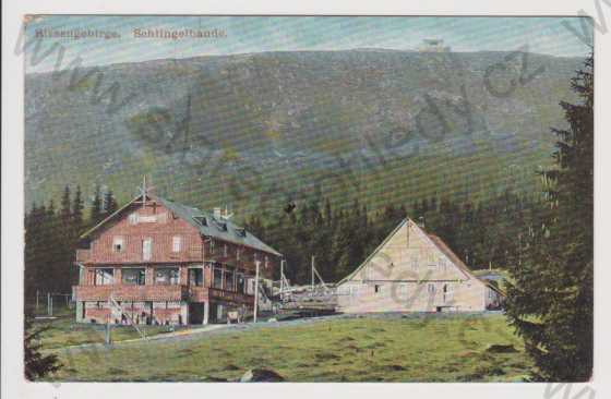  - Krkonoše (Riesengebirge) - Schlingelbaude, kolorovaná