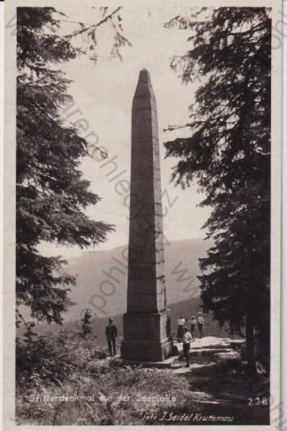  - Stifterův památník (Klatovy), Plešné jezero, foto J.Seidel, chybí adresní řádky